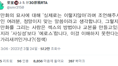 ㅈ문가에게 빡친 망가 작가