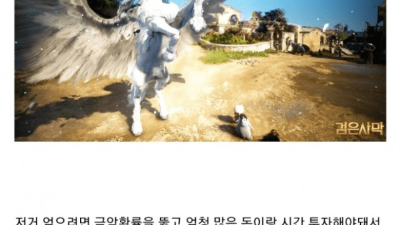 검은사막 공짜로 뿌려서 허벌이된 환상마의 슬픈 이야기