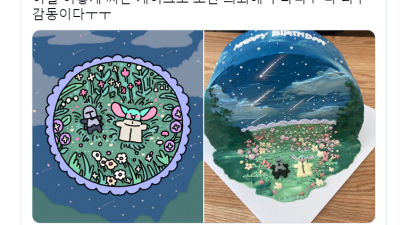주문한 케이크 도안 250% 실현해준 케이크 가게 ㄷㄷ
