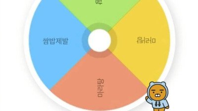 20대 여성 직장인 점심 식사 룰렛